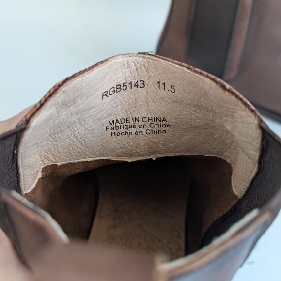NEW Robert Graham Leather Chelsea Boot Size 11.5 Brown RGB5143 - Picture 3 of 8